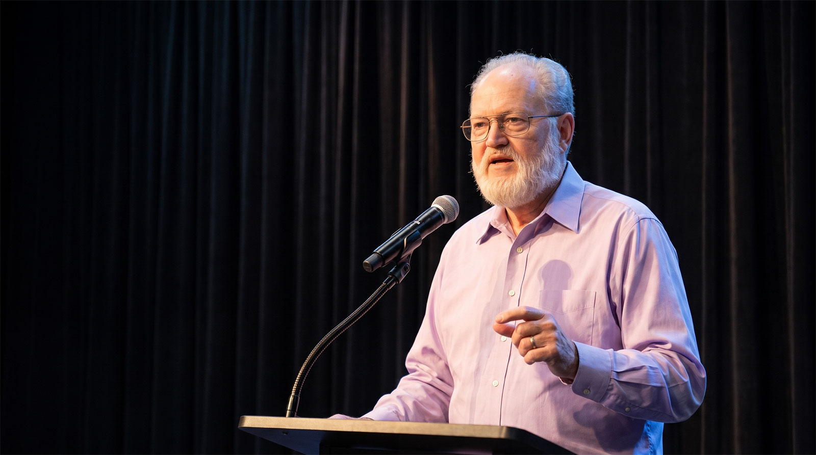 Frank Ball speaking to an audience
